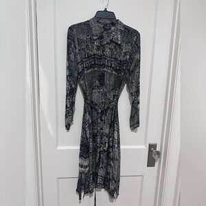 Tolani Black and White Long Sleeve Dress NWT